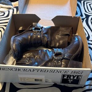 Frye Chocolate Leather Ankle Boots